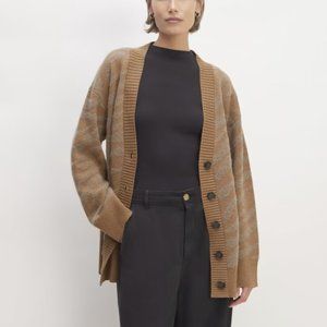 Everlane Alpaca Tiger Jacquard Cardigan